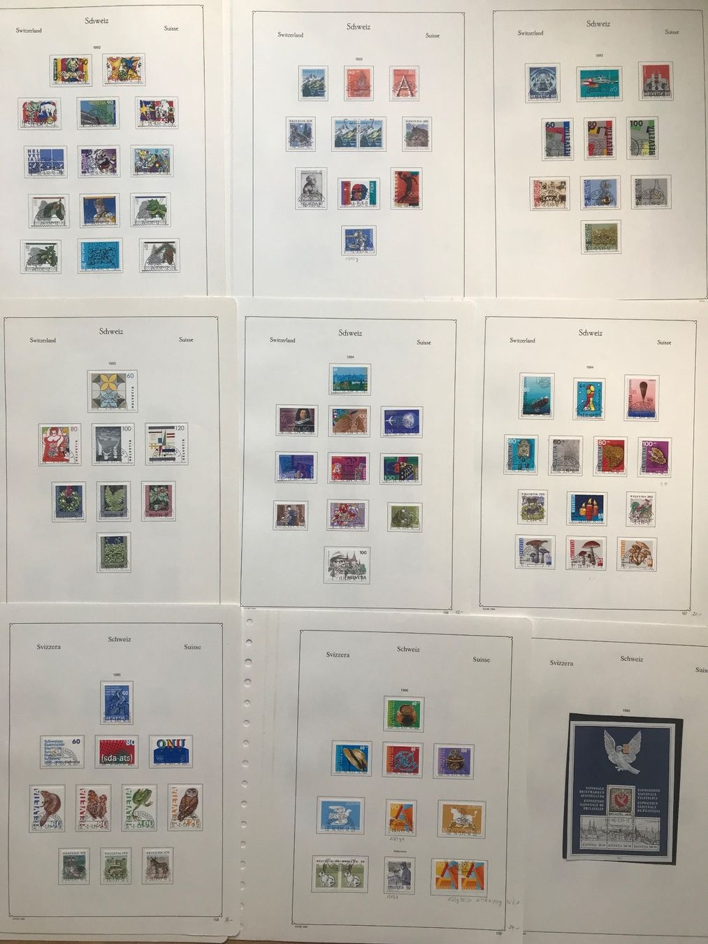 Tous les timbres: Schweizer Briefmarkensammlung ab 1988 - 2005 – D'occasion à stäfa par brandy66 1