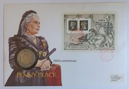 Numisbrief One Penny Black 150. Geburtstag 1990 ab 1 Fr.
