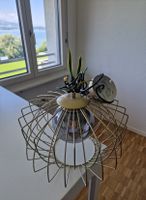Deckenlampe Gold Metall Designer Lampe neuwertig + Glühbirne