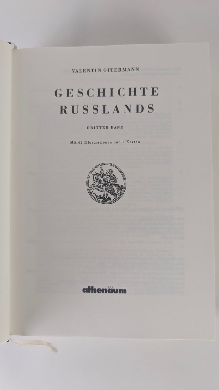 Bücher: Geschichte Russlands Valentin Gitermann 3 Bände 1987 – Gebraucht aus Zürich von 1.Simon 6