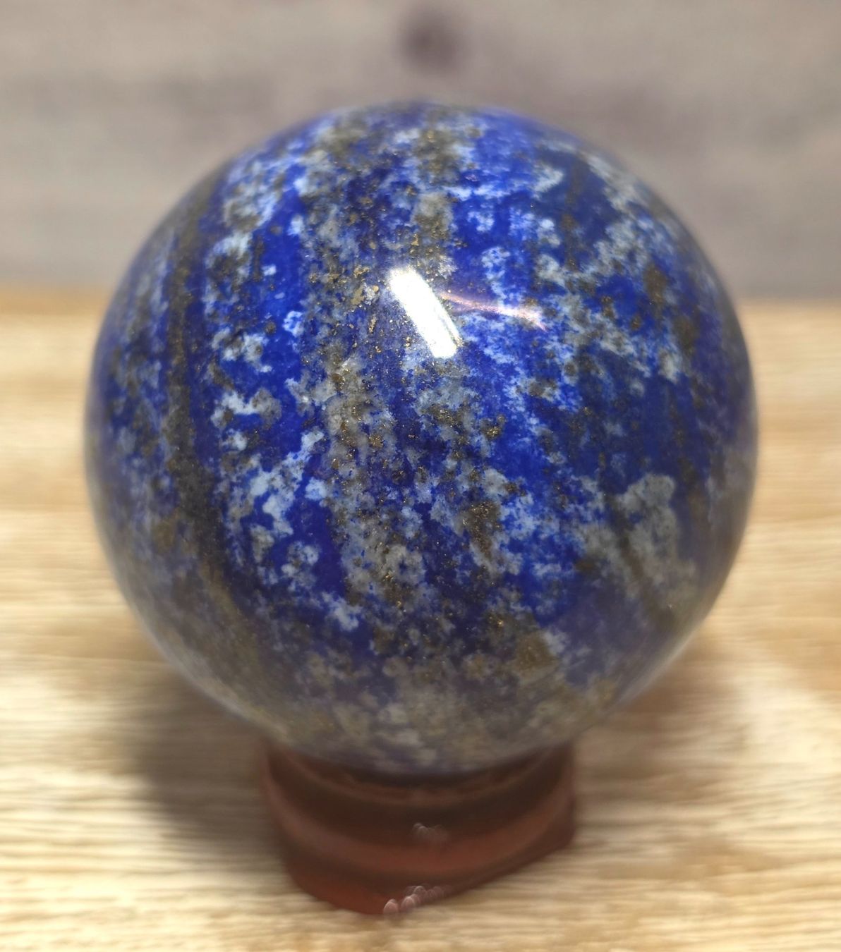 Minerali & Pietre curative: Lapislazuli Kugel 47mm 170g – Nuovo e nell'imballaggio originale da Matzingen venduto da Shay_Crystalz