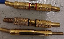 Hochwertige Lautsprecherstecker, Bananenstecker, neuwertig