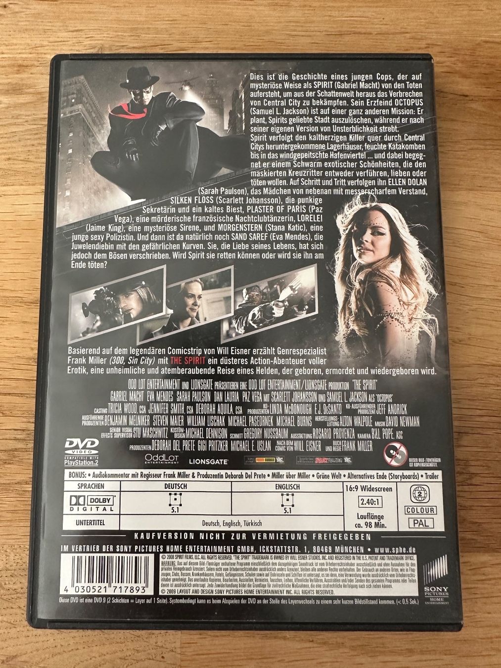 Alle DVDs: DVD The Spirit – Gebraucht aus Kestenholz von Inna09 1