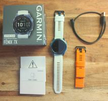 GARMIN Fenix 7X Sapphire Solar Weiss/Blau