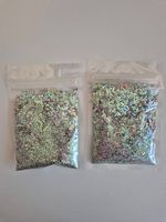 Glitzer und Pailetten silber