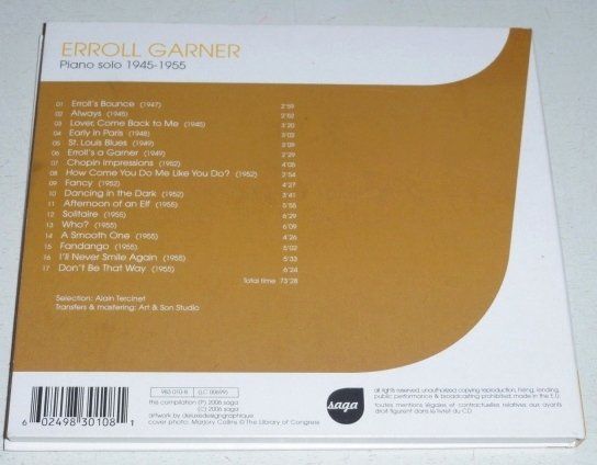 CD: Erroll Garner - include "How Come You Do Me Like You Do?" – Usato da Unterbäch venduto da rubicon2012 1