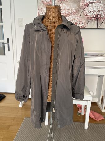 Übergangsjacke mit Kapuze, Khaki, 38