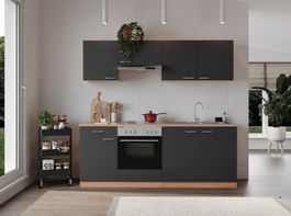 250 Küchenzeile Singleküche 210cm B/G - Küche Einbauküche