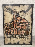 Originales Gemälde, Kirche, signiert, 69, Vintage, Top!