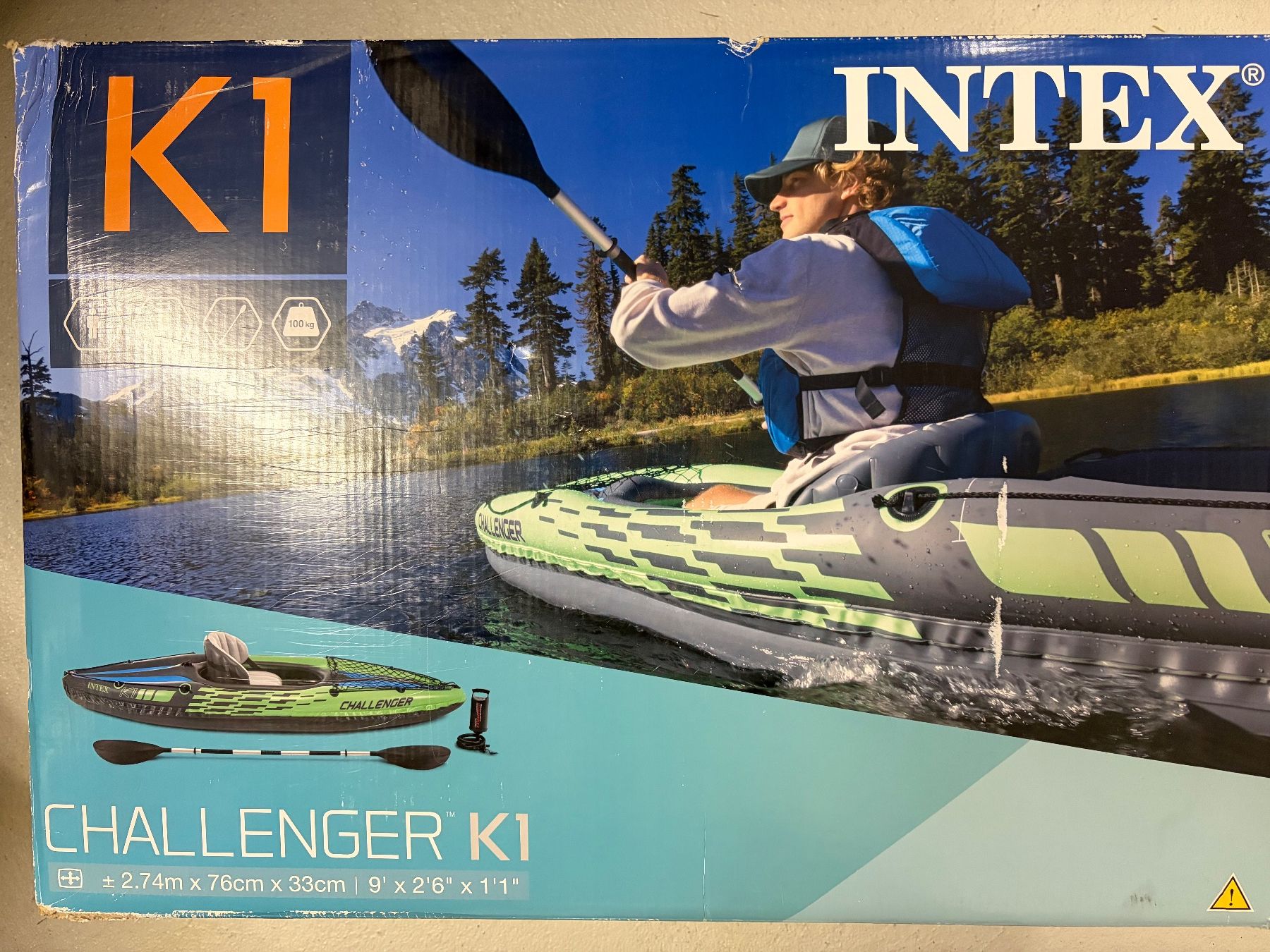Tavole da surf e di nuoto: Intex Challenger K1 Kajak – Usato da Wangen SZ venduto da foley