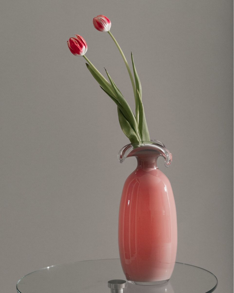 Murano Vasi & Recipienti: Rosa Murano Glas Vase – Usato da Zürich venduto da nojuma 2
