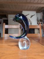 Eleganter Murano Glasdelfin Dekofigur