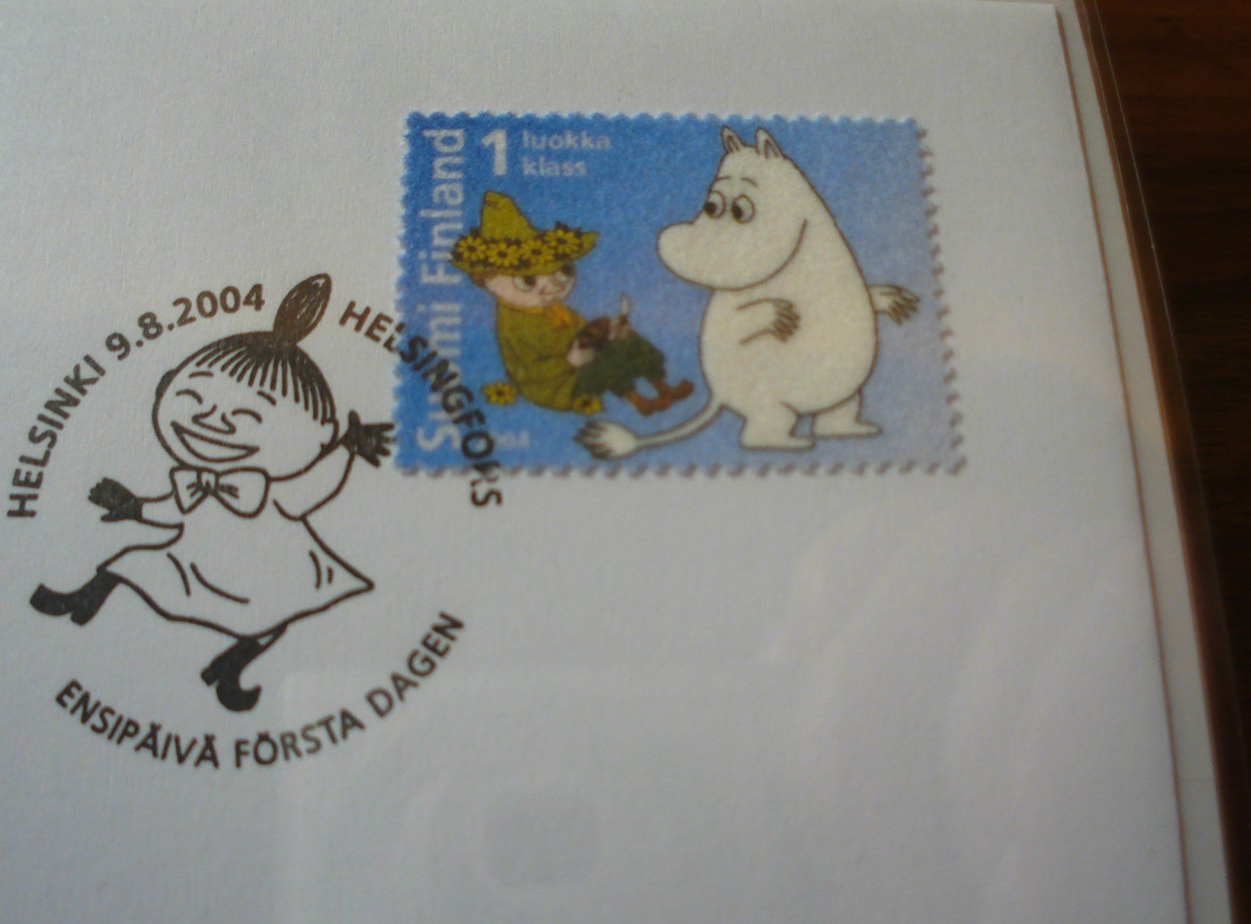 Alle Briefmarken: Finnland, FDC 2004, Mit Mumin-Flauschmarke – Gebraucht aus Niederwil AG von morostahu
