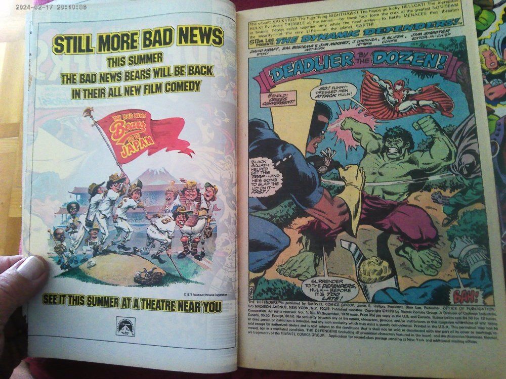 Fumetti: Comics The Defenders 46, 62, 63 Marvel COMICS GROUP – Usato da Volketswil venduto da nemo2000 2