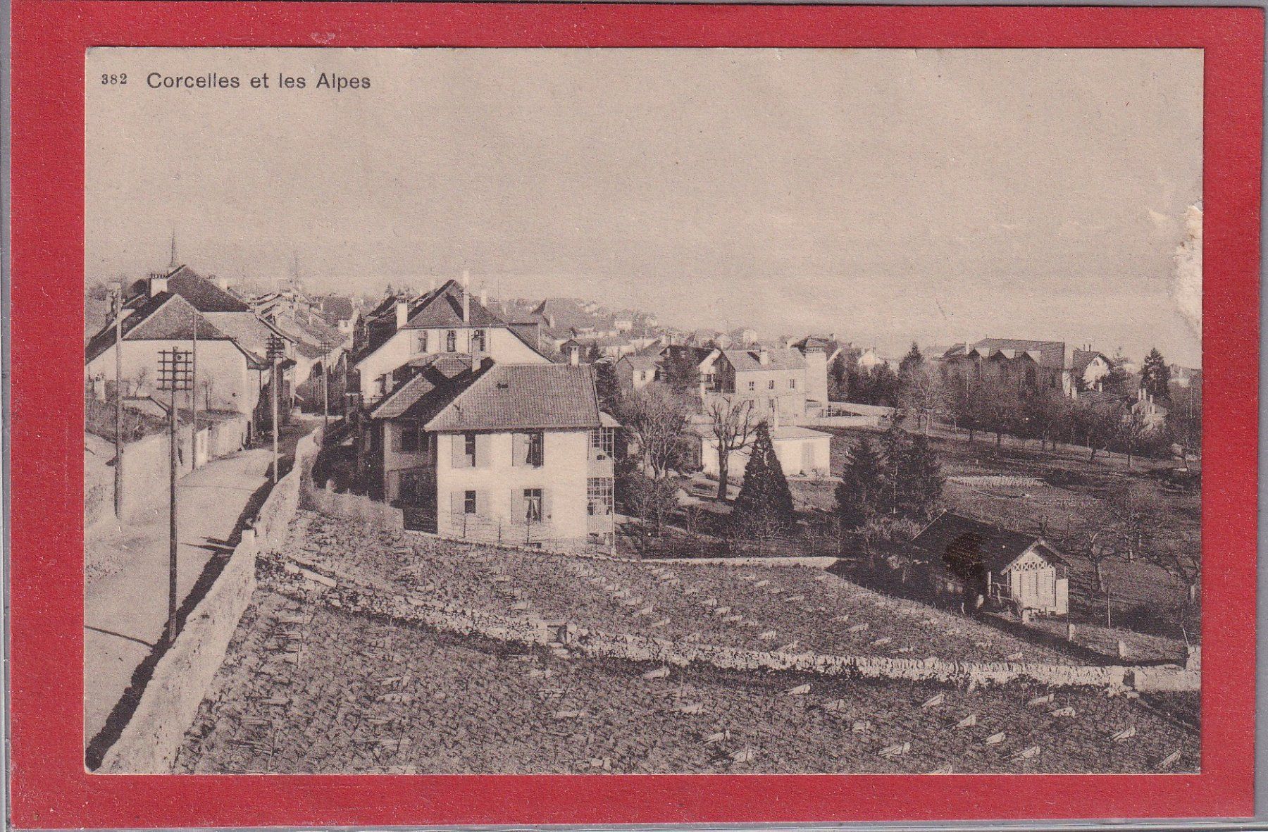 Ansichtskarten: Corcelles et les alpes - 1915 – Gebraucht aus Orvin von Pyaeschli