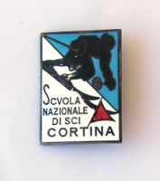 Abzeichen Nationale Skischule Cortina Metall Emaille