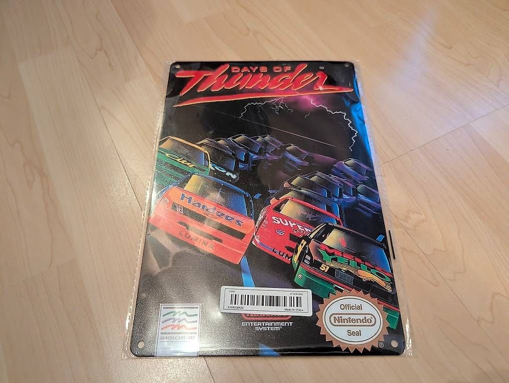 Spiele: Days of Thunder - NES Blechschild - NASCAR – Gebraucht aus Rothrist von Eclipsech