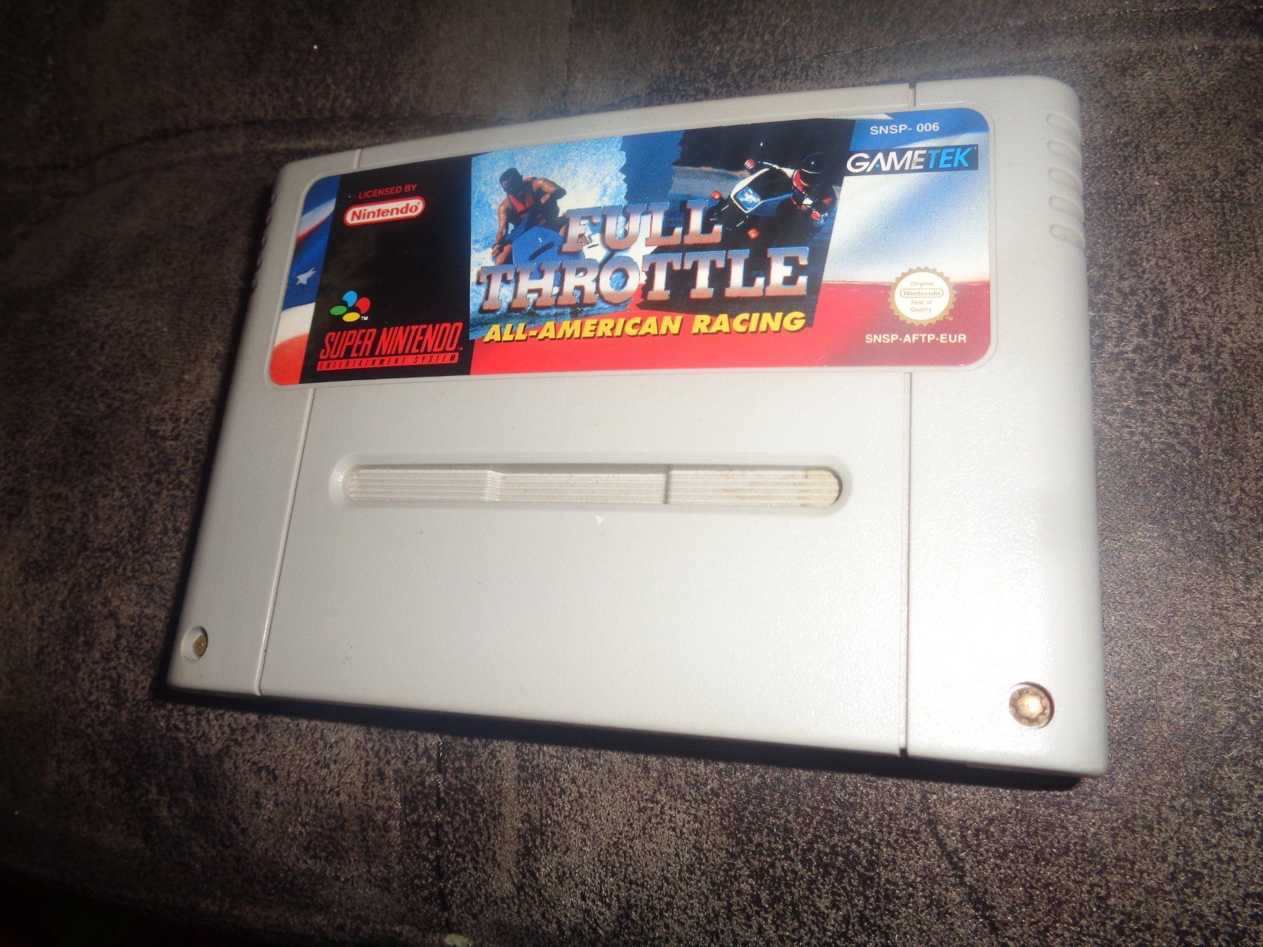 Giochi: Full Throttle - All-American Racing SNES – Usato da Olten venduto da Disc-Ausverkauf