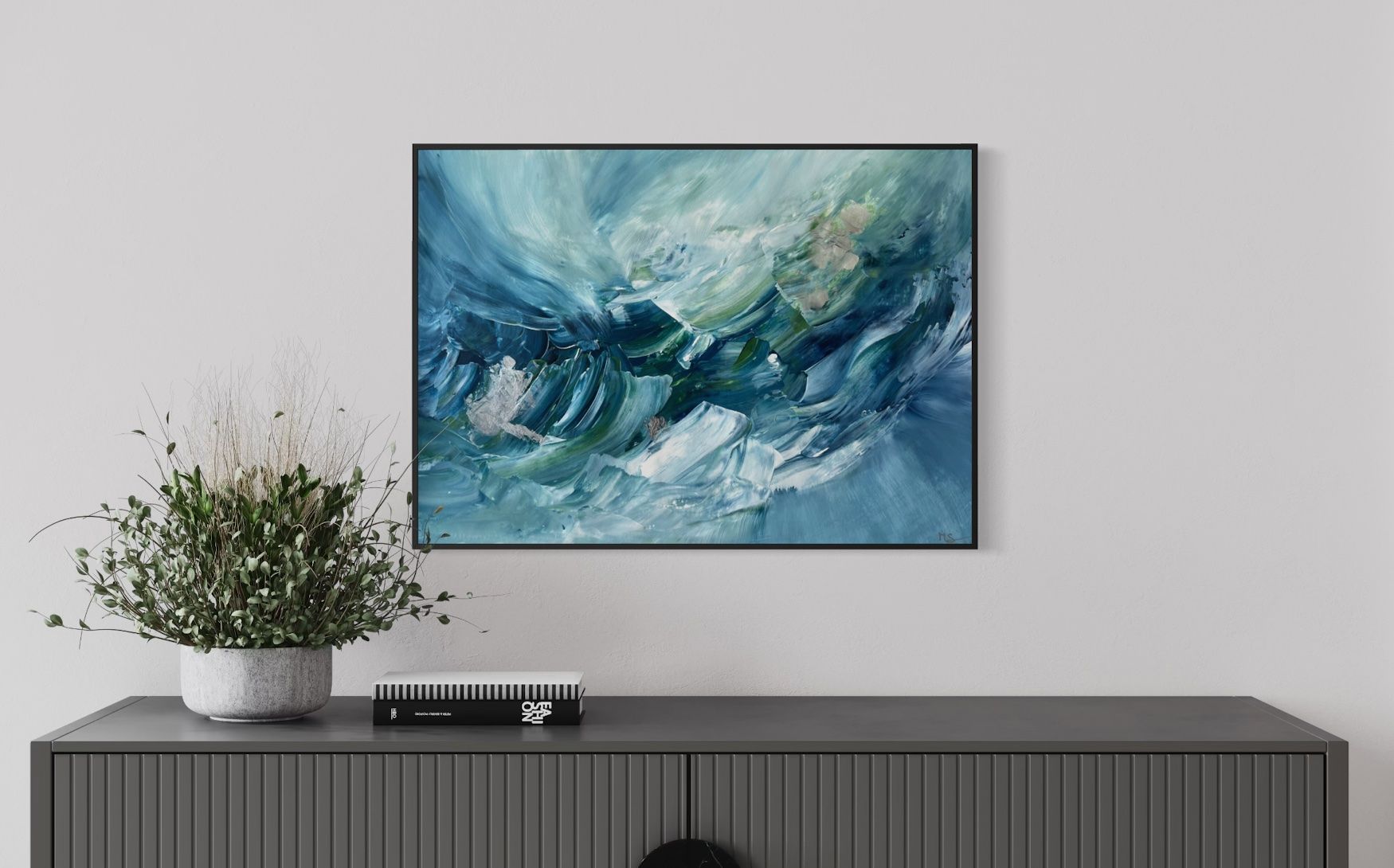 Gemälde: A2 Bild grünblau "Gletschernacht" – Neu und originalverpackt aus Urdorf von manuela4 6