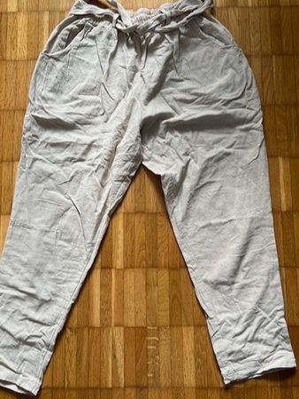 Leinehose, Beige, Grösse 36, ideal für warme Tage!