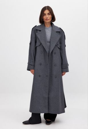 Na-kd Wool Blend Raglan Coat, Gr. 36 grau - neuwertig