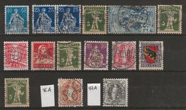 Lot Ausgaben mit Perfin/Firmenlochungen, teils bessere
