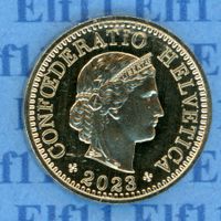 CHF___0.05 2023 stgl aus Münzsatz * nigelnagelneu! 5 Rappen