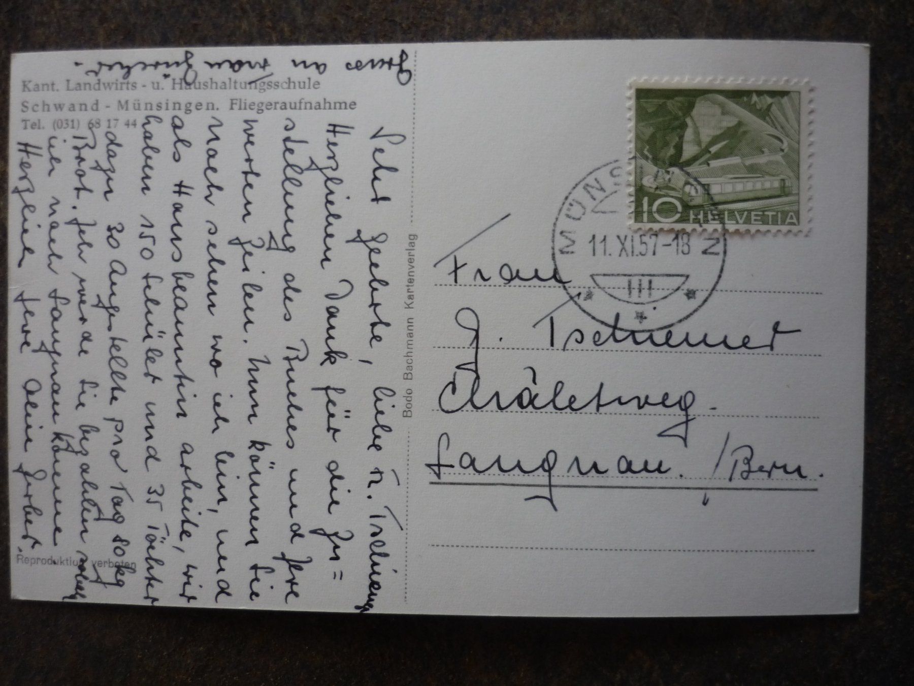 Cartes postales: Alte Ansichtskarte Münsingen Fliegeraufnahme – D'occasion à Langnau i. E. par Laendu7000 1