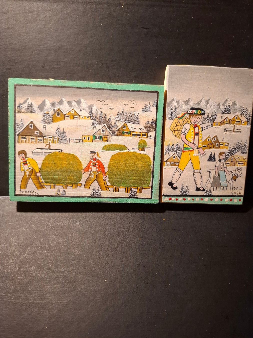 Dipinti: Wunderschönes Mini Bild  Winter  ** 70 ** 28 – Usato da Zürich venduto da Soragno50