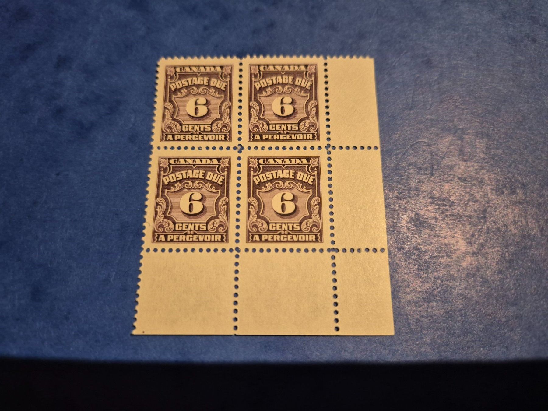 Tutti i francobolli: 6 postfrische Viererblocks Kanada 1935 Postage Due – Nuovo (secondo la descrizione) da Seewen SZ venduto da SuperpumaDisplayTeam 5