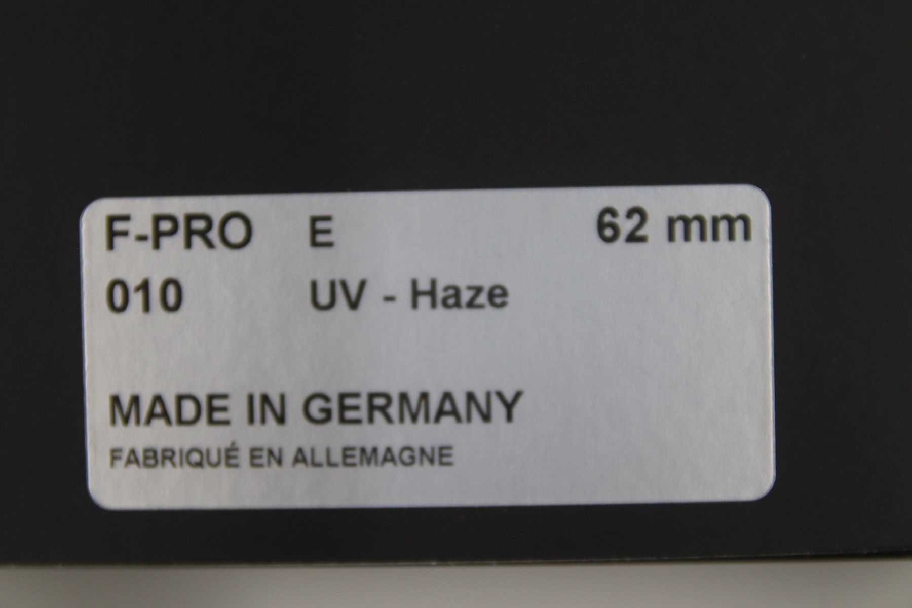 Filtri: B+W UV Filter 62mm / F-PRO – Nuovo e nell'imballaggio originale da Zofingen venduto da OWYSSAG 1