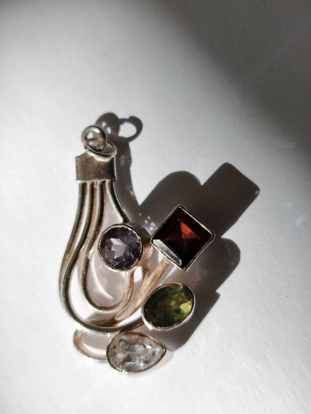 Anhänger: Silberanhänger 925 mit Granat, Quarz, Amethyst – Gebraucht aus St. Gallen von GIULESGG