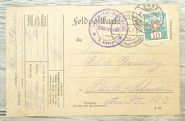 TR69 Carte Postale + Timbre Suisse 1915