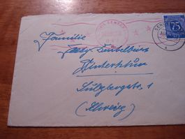 Brief Dt. Post 1947, nach Winterthur, Roter Zensur-o USA