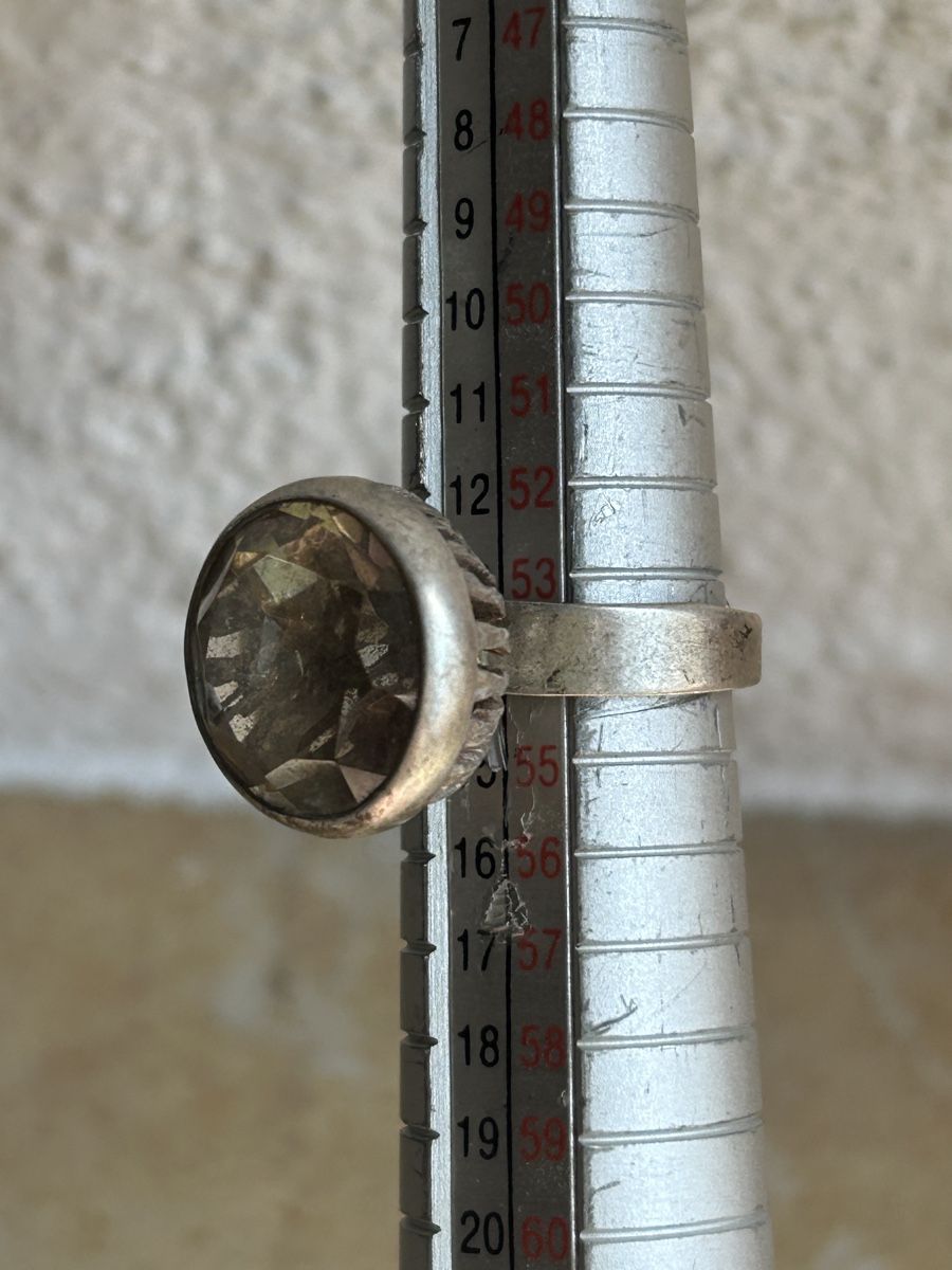 Anelli: Vintage Silberring Rauchquarz, Gr 54 – Usato da Laufen venduto da Bellavitaboom 2
