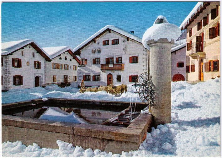 Cartes postales: Scuol - Dorfplatz  Winter – D'occasion à Binningen par Mountainrider