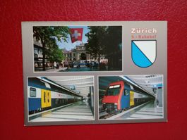 Zürich S Bahn am Bahnhof mehrbildrig