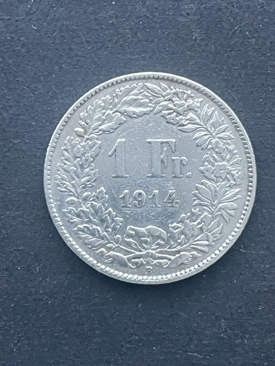 Alle Münzen: 1.- Silber CH Jahr 1914 – Gebraucht aus Meierskappel von Hala03 1