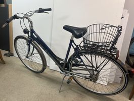 Velo Damen 7-Gang Shimano 28 Zoll dunkelblau mit Korb