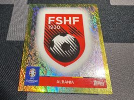 Topps Uefa Euro EM 2024 GOLD ALB 1 Wappen / Flag