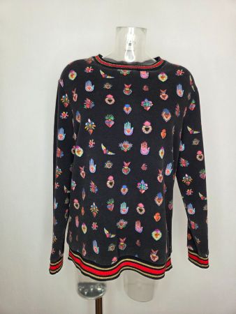 Phil & Lui Pullover mit Print - Gr. M