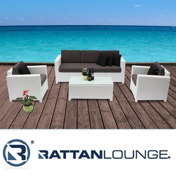 Sofas: Rattanmöbel Set in weiss SALE% – Neu und originalverpackt aus Bern von rattan-lounge 1