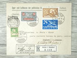 TR09 Enveloppe + Timbre Suisse 1926