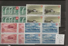 timbre B34 à B37 ** bloc de 4 Pro Patria