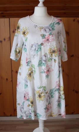 Kleid Sommerkleid weiss-bunt GR. L