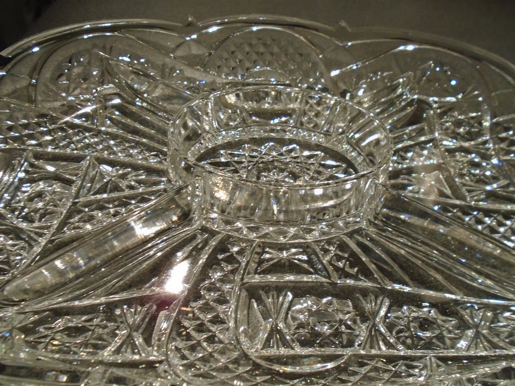 Piatti di portata: Glas-Schale / Platte mit Abteilen – Usato da Zürich venduto da abraxas1291 1