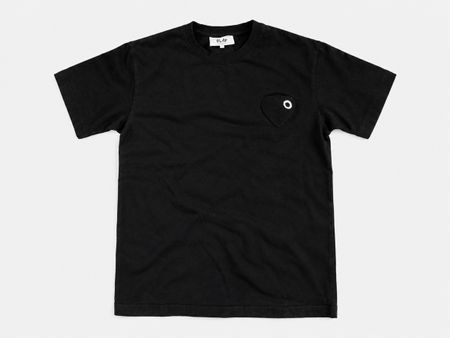 T-shirt Play Comme des Garçons noir avec cœur brodé