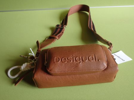Desigual Umhängetasche Lederoptik braun neu