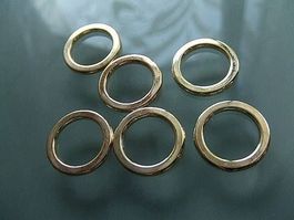 2 Verbindungsringe     goldig  15mm
