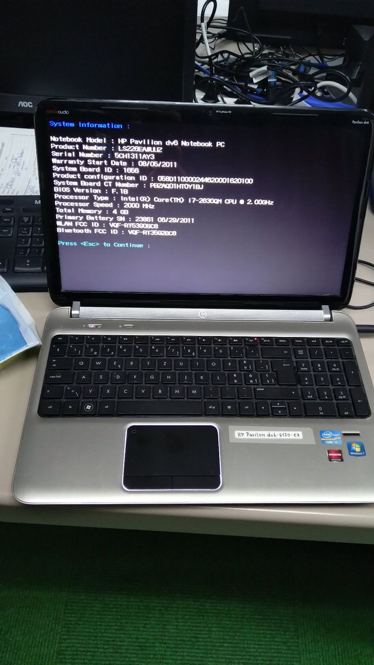Hewlett Packard Notebook: HP PavillonDV-6120ez – Difettoso da Busswil BE venduto da ritardo1 3